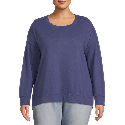 Terra & Sky Women Plus Size French Terry Sweatshirt