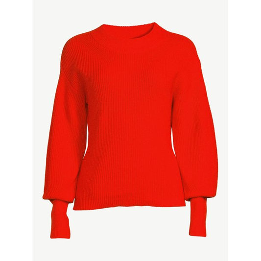 Scoop Womens Puff Sleeve Sweater