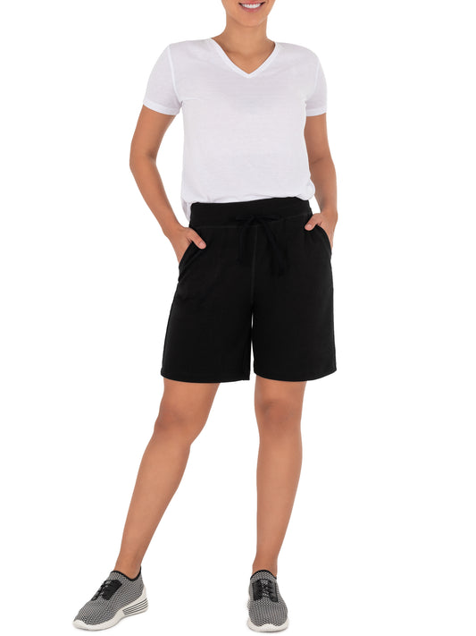 Athletic Works Womens French Terry Athleisure 7 Drawstring Short