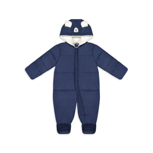 Child of Mine by Carters Baby BoyNavy Bear Pram Outerwear - 6-9M - Blue