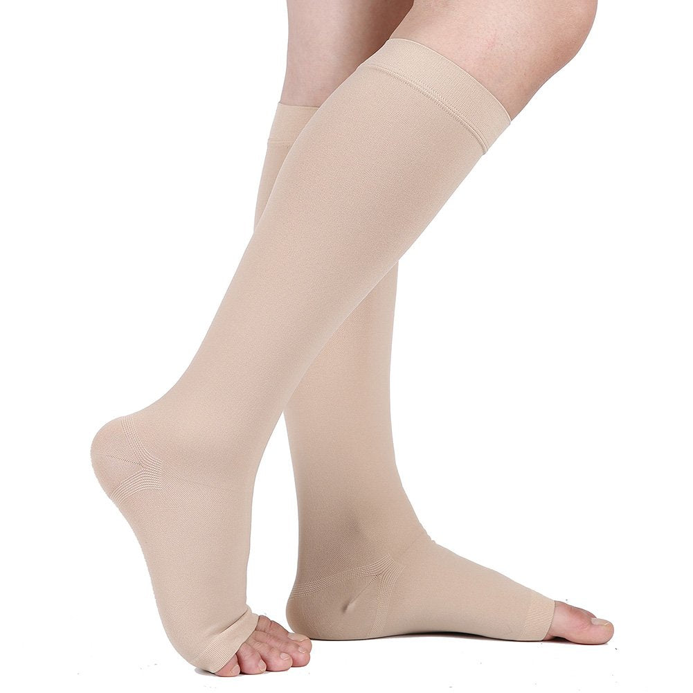 AMZAM Compression Socks Knee-Hi Toe Open Unisex