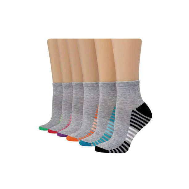 Hanes Womens Cool Comfort Ankle Socks, 6 Pack
