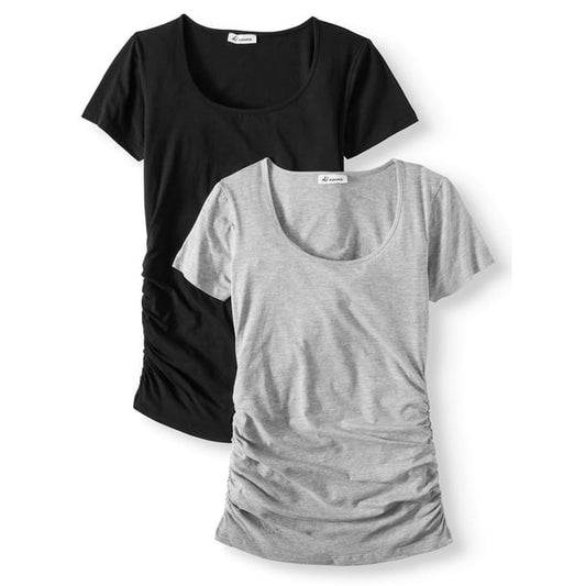 Oh! Mamma Maternity Scoop Neck Tee 2 Pack