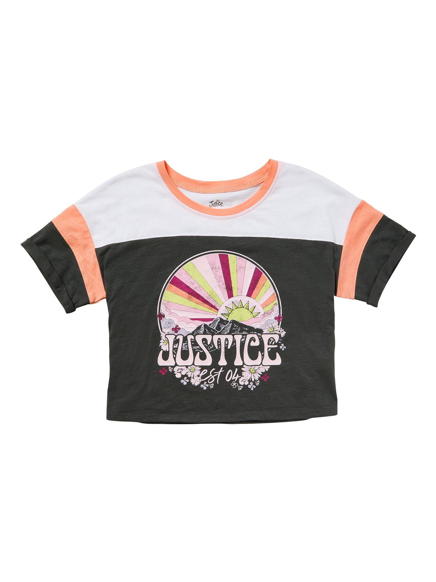 Justice Girl Fashion Block Boxy Tee