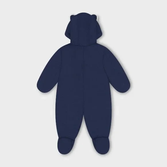 Child of Mine by Carters Baby BoyNavy Bear Pram Outerwear - 6-9M - Blue