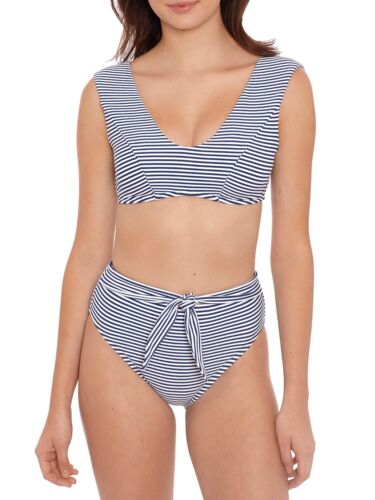 Time and Tru Womens Storm Blue Stripe Top and Bottom Bikini. ($20.00 EC EACH)